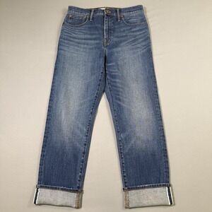 Madewell Jeans Womens 28x29 Blue Selvedge Classic Straight Jean Measures 30x29